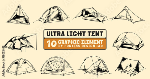 ULTRALIGHT TENT GRAPHIC ELEMENT COLLECTIONS SET