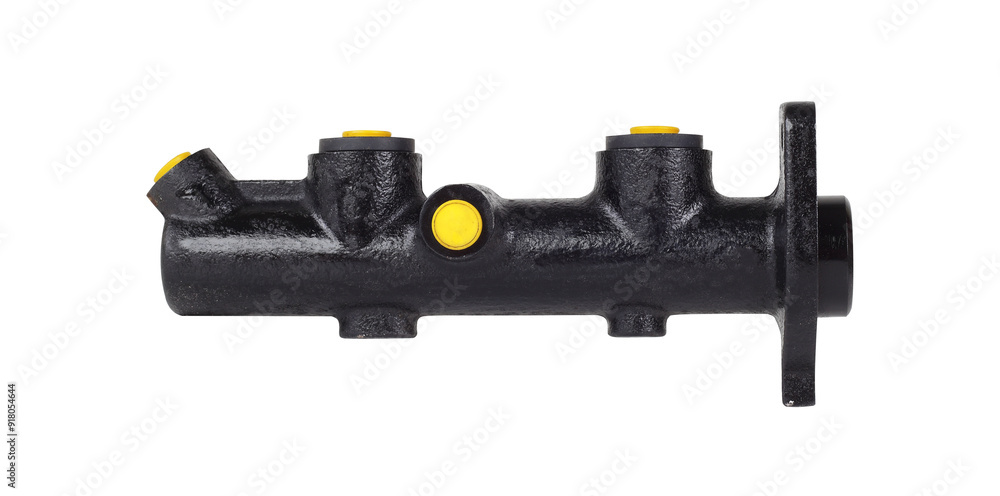Car Parts - Master brake cylinder. Side view. Isolated Car Parts - Master brake cylinder. Side view. Isolated