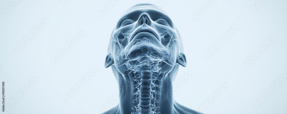 Fototapeta premium Human Neck Anatomy Illustration.