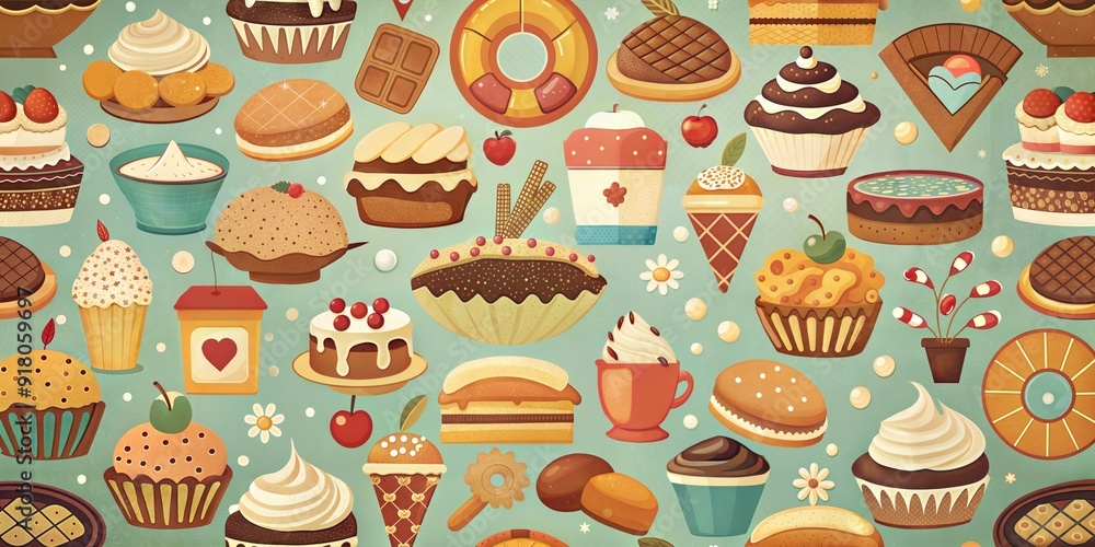 retro bakery background retro bakery background