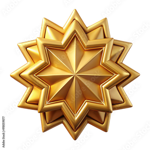 diant golden starburst, geometric and dynamic