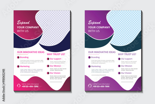  Modern report business flyers poster template online marketing flyer, post or poster with abstract graphic background and logo. 
