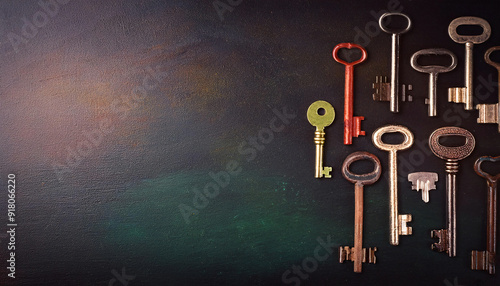 Set of old keys photo