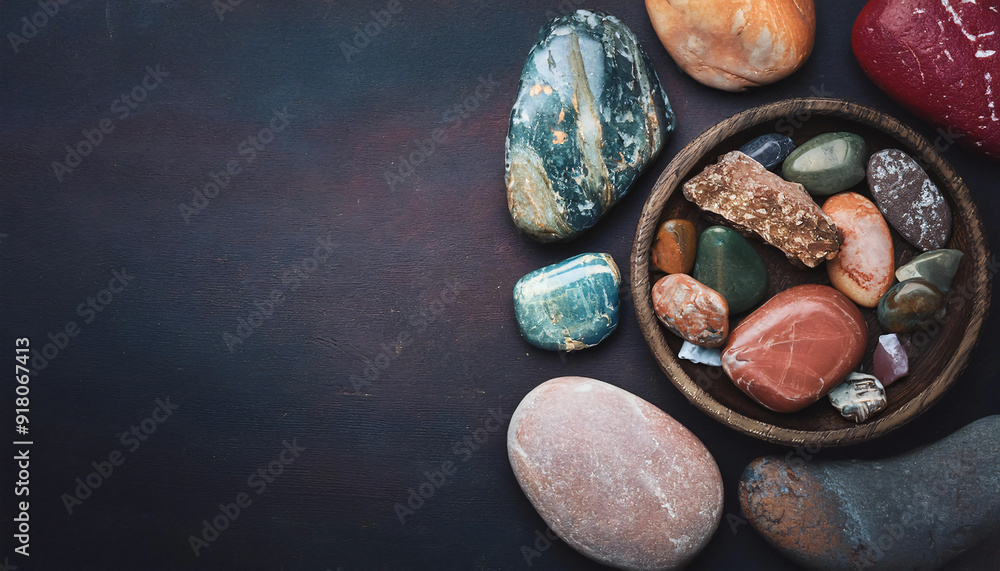 Naklejka premium A set of old stones 