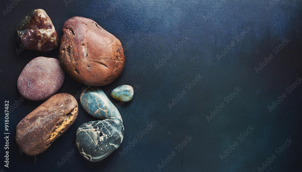 Naklejka premium A set of old stones 