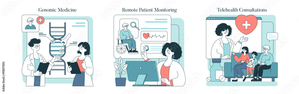 Medical Technology. Flat Vector Illustration Medical Technology. Flat Vector Illustration