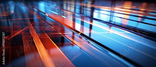 Tempered Glass Material Structure Background - Generative AI