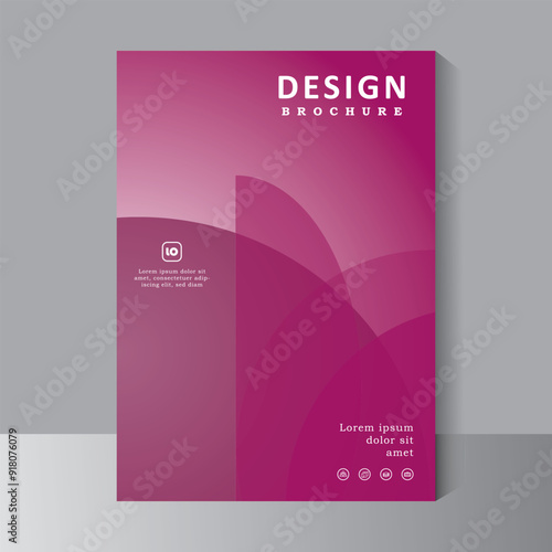 Brochure Design Template in purple colour, A4 size Corporate Book Cover, Annual Report, Magazine, Poster, Business, Presentation, Portfolio, catalog, vector eps 10