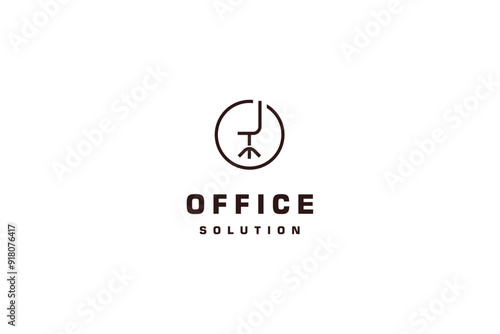 Template logo design solution for office furniture shop