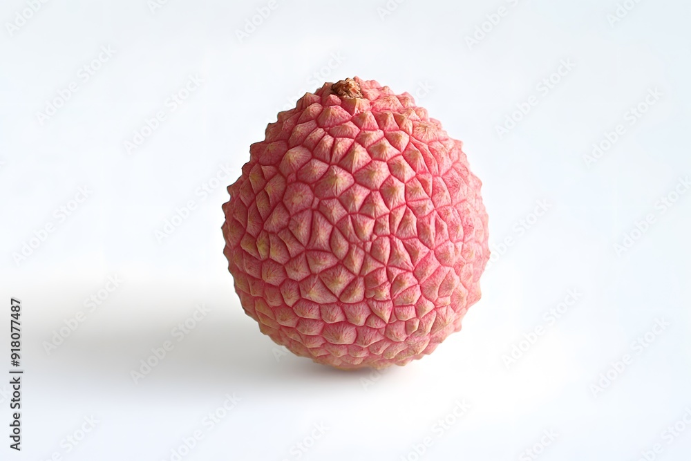 Single Lychee Fruit Isolated on White Background. Single Lychee Fruit Isolated on White Background.