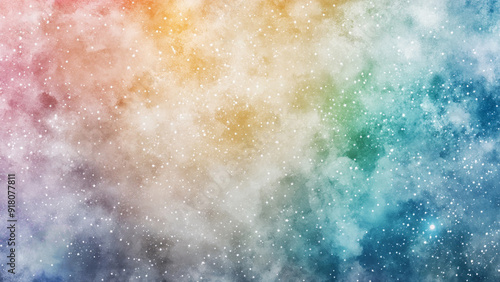 Pastel Starry Sky: Watercolor Gradient from Light to Dark