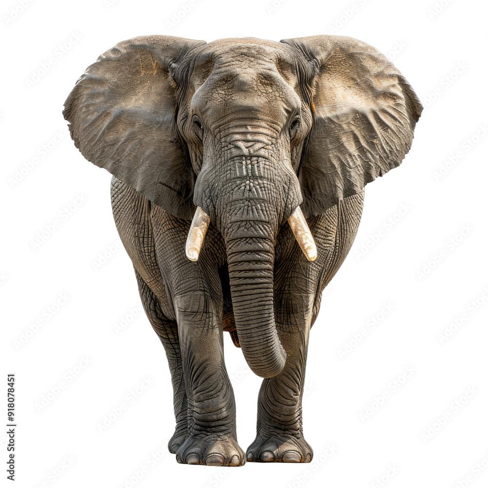 Fototapeta premium An Elephant isolated on a transparent background for web, banner, wallpaper