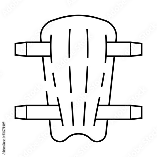 leg protection line icon vector. leg protection sign. isolated contour symbol black illustration