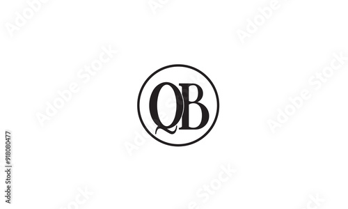 QB, BQ , Q ,B Abstract Letters Logo Monogram	