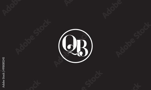 QB, BQ , Q ,B Abstract Letters Logo Monogram	