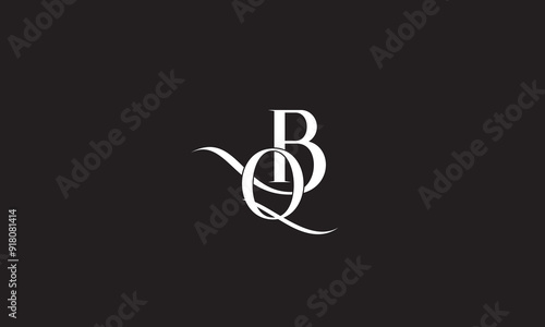 QB, BQ , Q ,B Abstract Letters Logo Monogram	