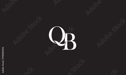 QB, BQ , Q ,B Abstract Letters Logo Monogram	
