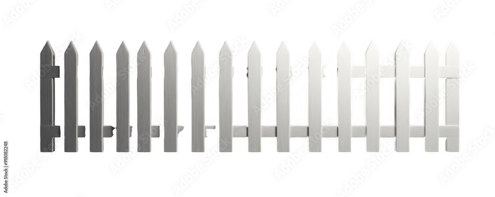 Picket Fence with Pointed Tops