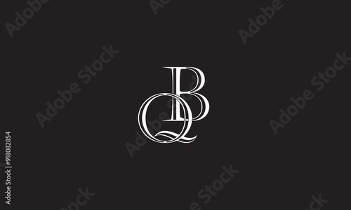 QB, BQ , Q ,B Abstract Letters Logo Monogram	