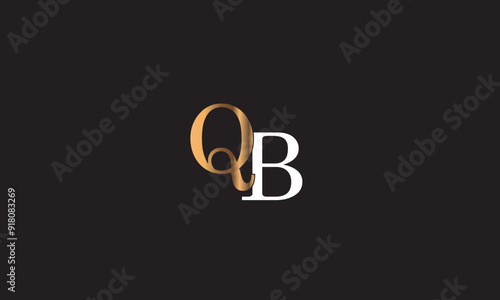 QB, BQ , Q ,B Abstract Letters Logo Monogram	