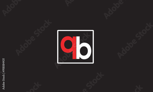QB, BQ , Q ,B Abstract Letters Logo Monogram	
