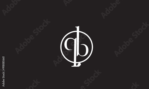 QB, BQ , Q ,B Abstract Letters Logo Monogram	