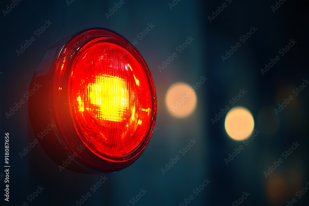 A logo symbol of an emergency siren with a red flashing light, representing a medical alarm or emergency alert A logo symbol of an emergency siren with a red flashing light, representing a medical alarm or emergency alert