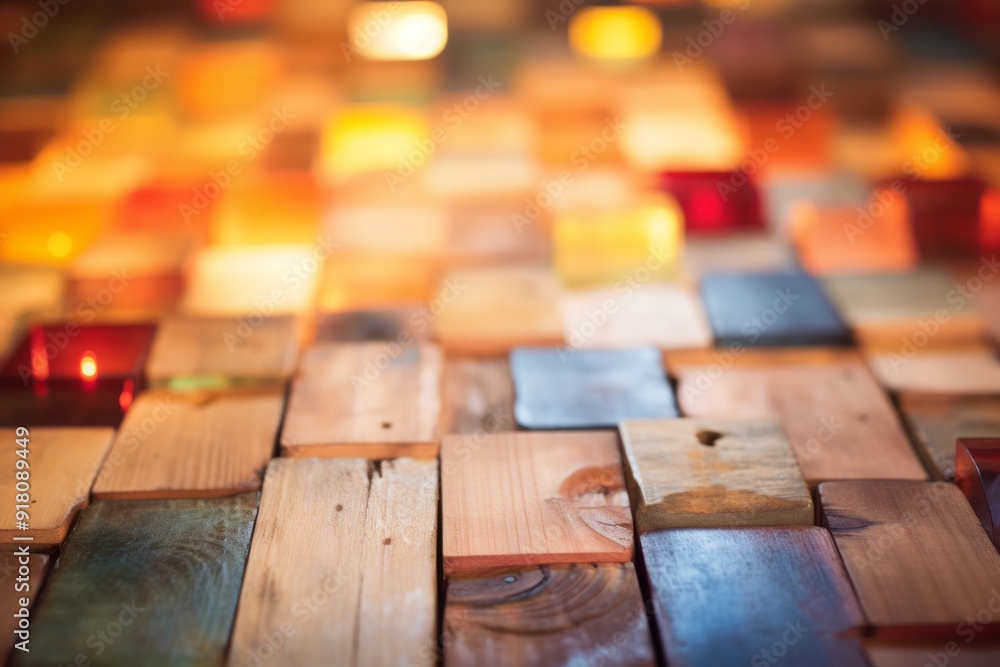 Fototapeta premium Reclaimed Wood Material Structure Background - Generative AI