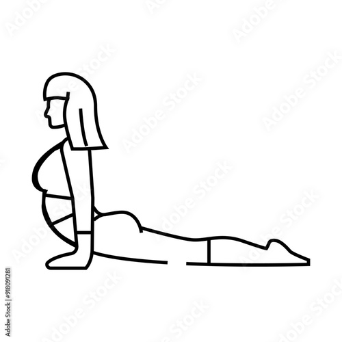yoga fitness exercise line icon vector. yoga fitness exercise sign. isolated contour symbol black illustration
