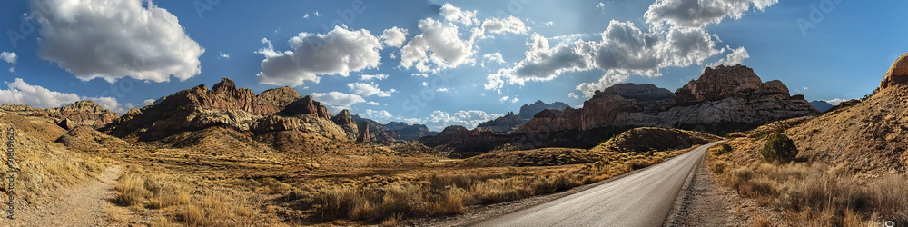 An untouched stretch of mountainous terrain, inviting drivers to take in the breathtaking vistas.