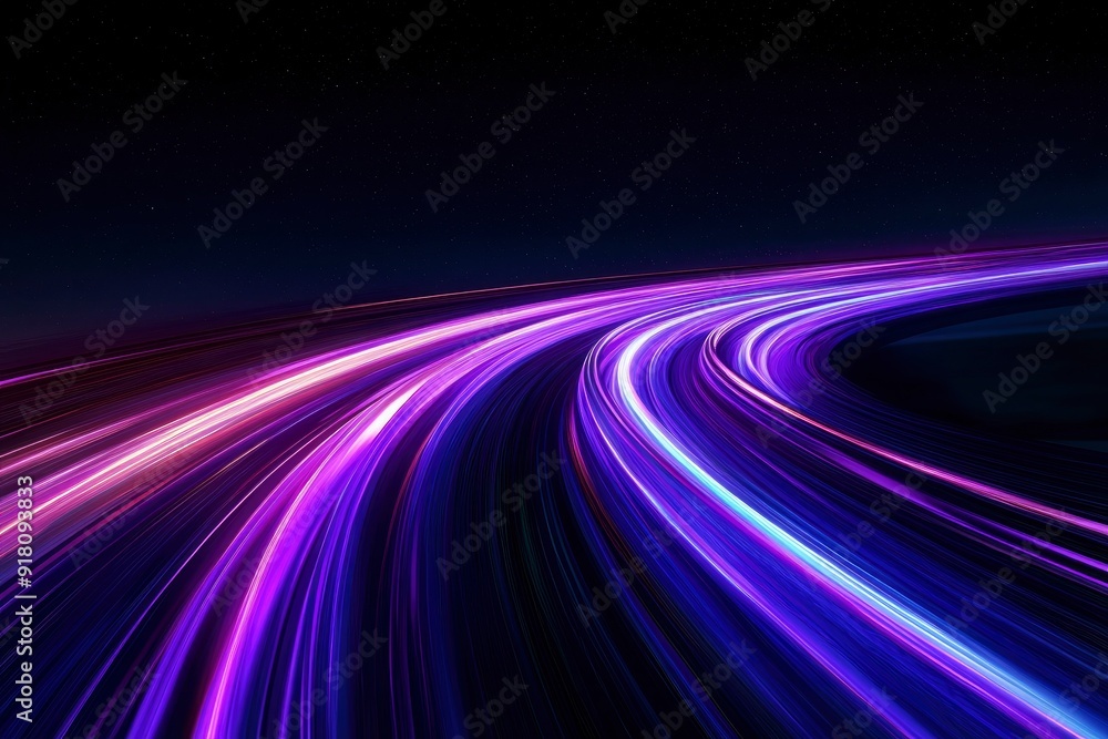 3d Render, Blue purple speed light line through dark background, abstract fast highway patch, hyper speed warp in space with generative ai 3d Render, Blue purple speed light line through dark background, abstract fast highway patch, hyper speed warp in space with generative ai