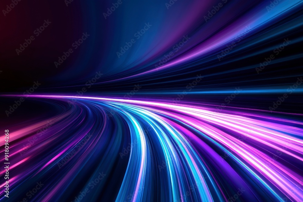 3d Render, Blue purple speed light line through dark background, abstract fast highway patch, hyper speed warp in space with generative ai 3d Render, Blue purple speed light line through dark background, abstract fast highway patch, hyper speed warp in space with generative ai