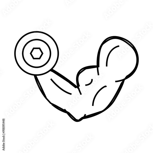muscle of athlete line icon vector. muscle of athlete sign. isolated contour symbol black illustration