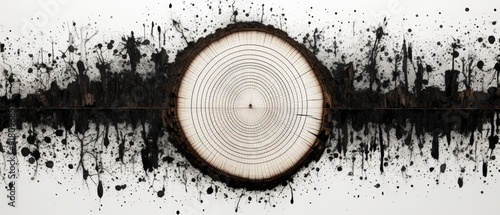Tree Rings Material Structure Background - Generative AI