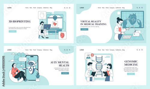 Medical Technology. Flat Vector Illustration