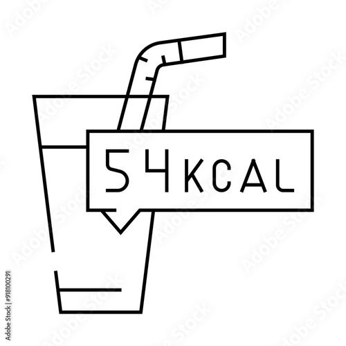 diet drink line icon vector. diet drink sign. isolated contour symbol black illustration
