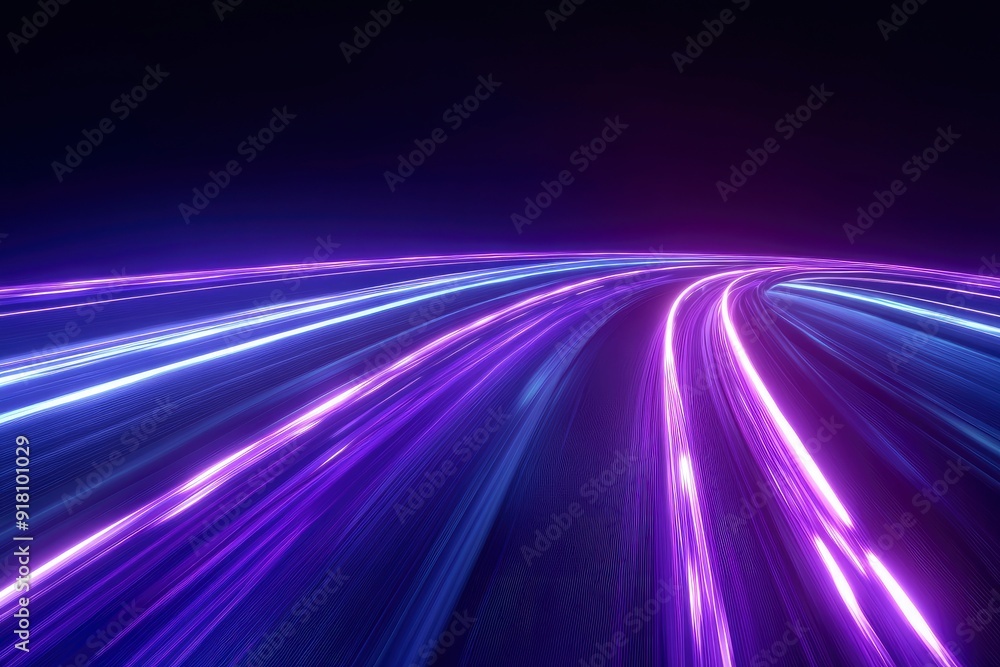 3d Render, Blue purple speed light line through dark background, abstract fast highway patch, hyper speed warp in space with generative ai 3d Render, Blue purple speed light line through dark background, abstract fast highway patch, hyper speed warp in space with generative ai