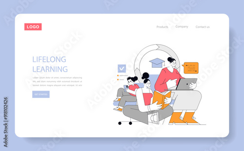 education. Flat Vector Illustration