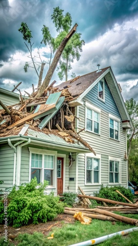 Tornado damage house 