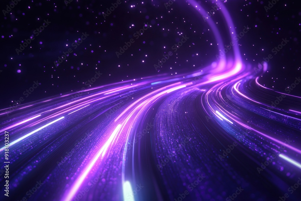 3d Render, Blue purple speed light line through dark background, abstract fast highway patch, hyper speed warp in space with generative ai 3d Render, Blue purple speed light line through dark background, abstract fast highway patch, hyper speed warp in space with generative ai