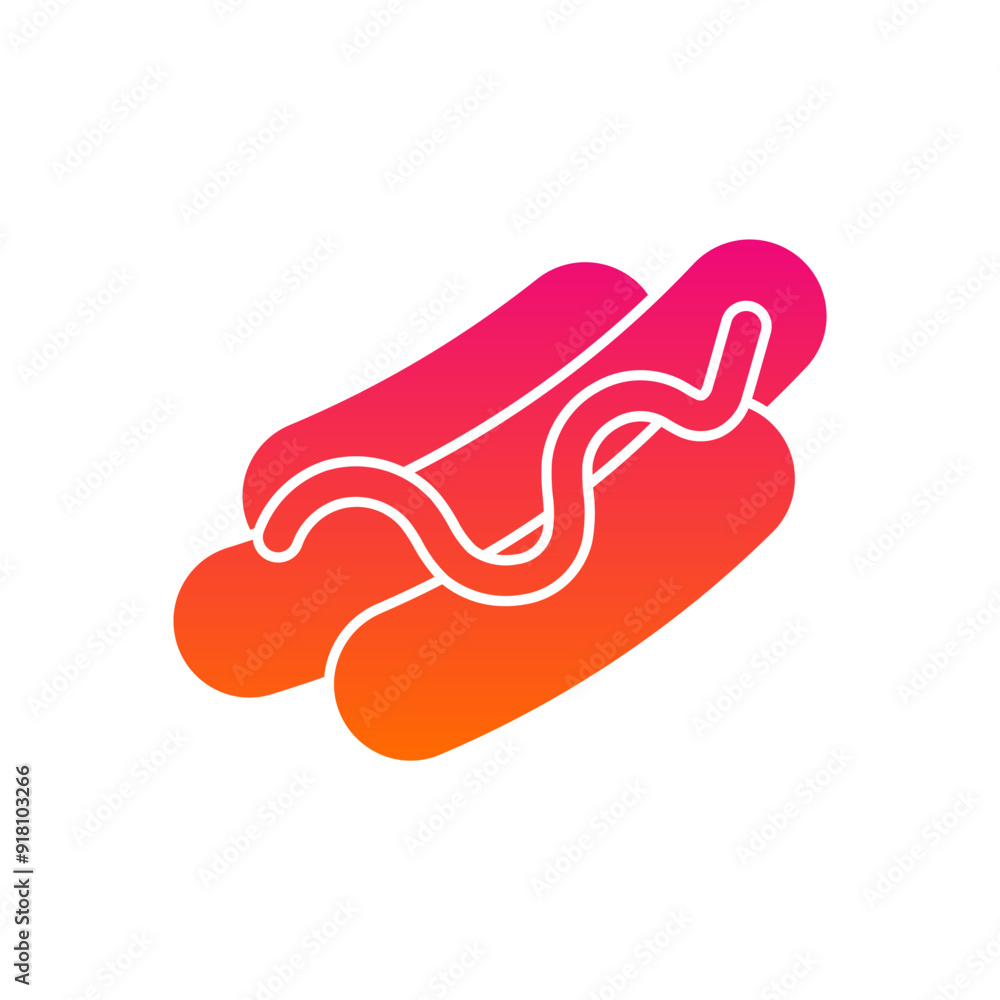 hot dog Gradient Flat hot dog Gradient Flat