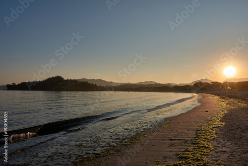 Wallpaper Mural Dawn Breaks Over the Beautiful Playa de la Ladeira, Baiona Torontodigital.ca