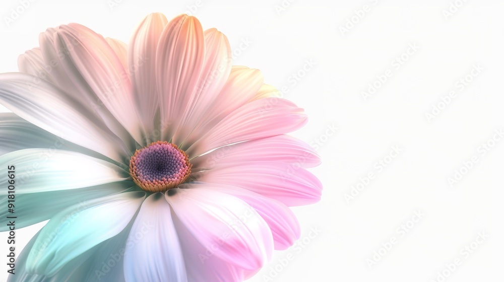 Vibrant 3D Spring Flower Icon with Realistic Details on White Background Vibrant 3D Spring Flower Icon with Realistic Details on White Background