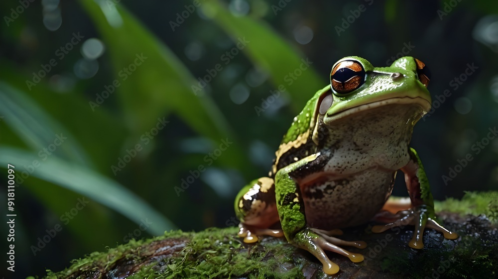 Obraz premium frog in the grass