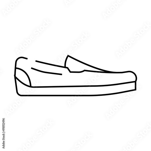 moccasins line icon vector. moccasins sign. isolated contour symbol black illustration