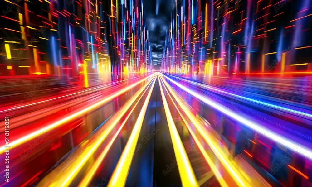 Neon Cityscape: A Futuristic Vision of Urban Speed Neon Cityscape: A Futuristic Vision of Urban Speed
