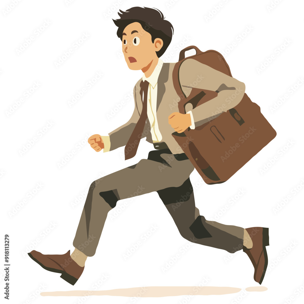 A young Japanese man in his thirties, wearing business casual A simple flat vector illustration on a white background A young Japanese man in his thirties, wearing business casual A simple flat vector illustration on a white background