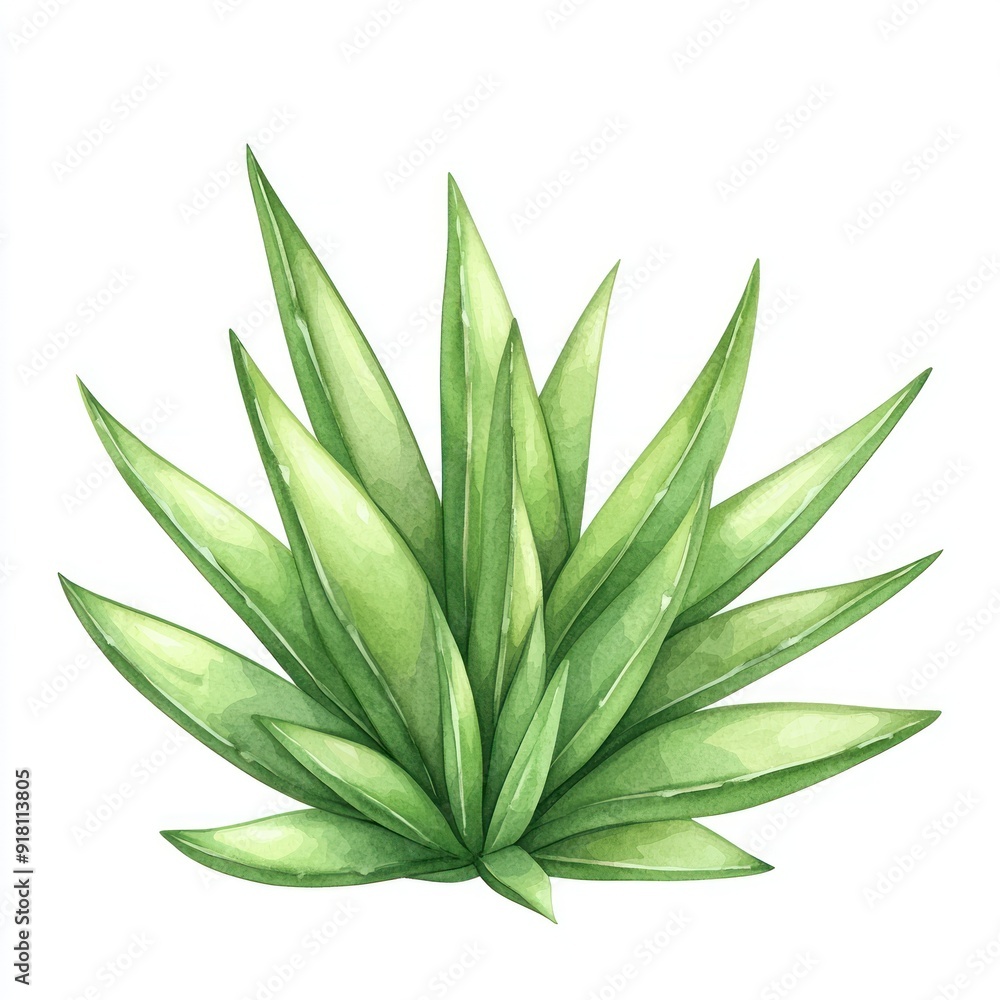 A vibrant green plant with long spiky leaves, perfect for adding a touch of nature to any design or project. A vibrant green plant with long spiky leaves, perfect for adding a touch of nature to any design or project.