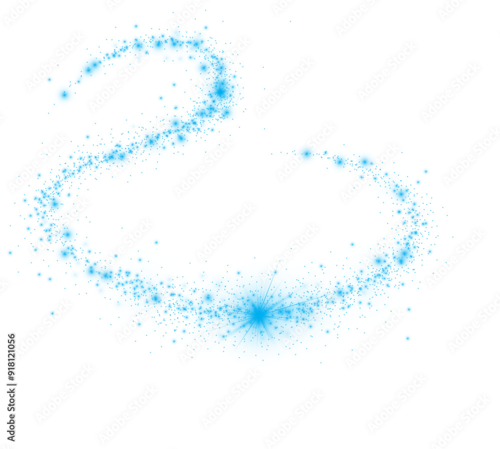 Magic  dust trail with star shaped sparkles