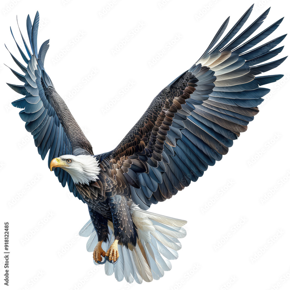 Fototapeta premium Flying Falcon isolated on a transparent background for web, banner, wallpaper